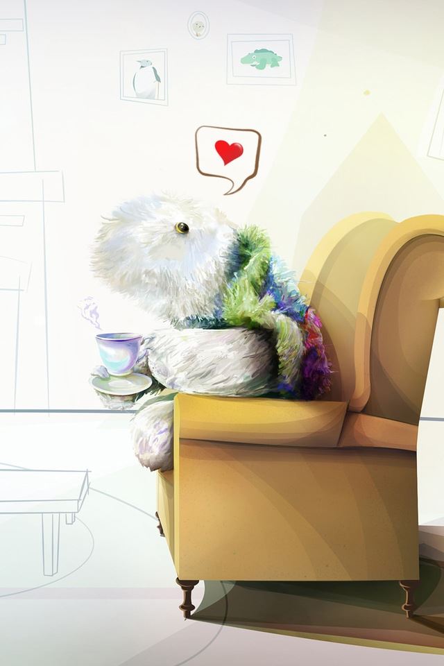 640x960 Thinking to Love - funny iPhone 4s Wallpaper