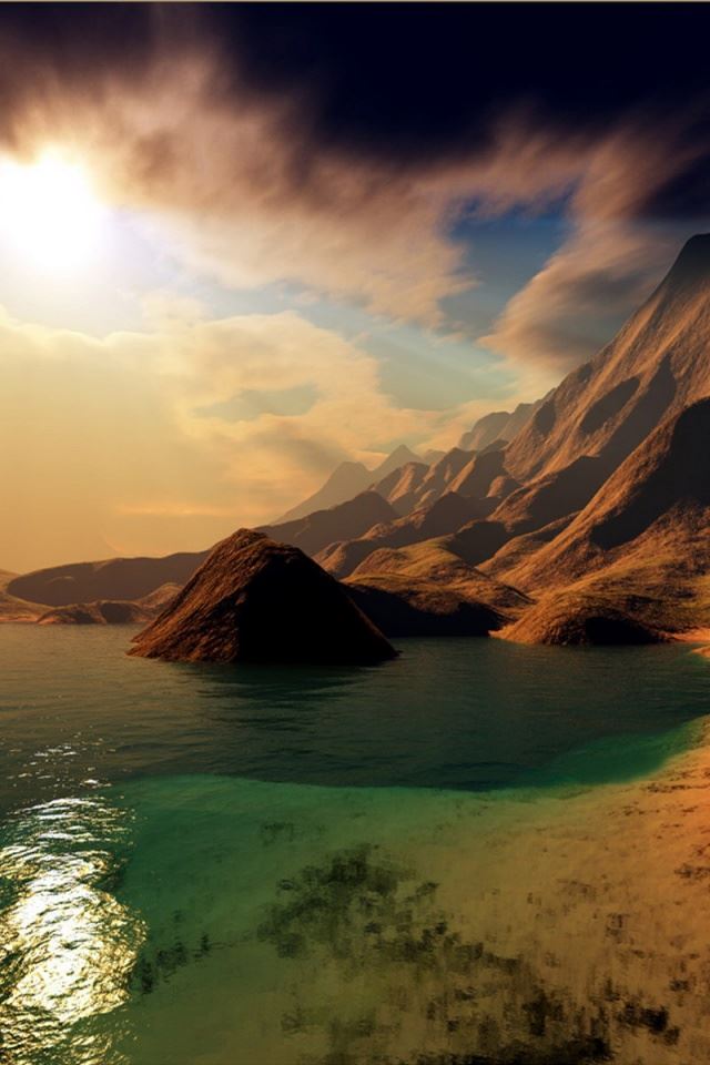 640x960 Sunlight reflections -  iPhone 4s Wallpaper