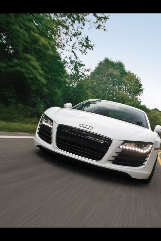 640x960 audi r8 front -  iPhone 4s Wallpaper