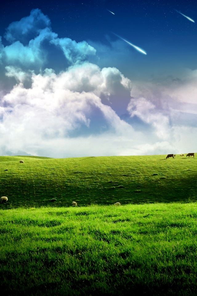 640x960 shooting stars -  iPhone 4s Wallpaper