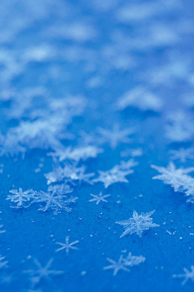 640x960 Snowflake blue background -  iPhone 4s Wallpaper