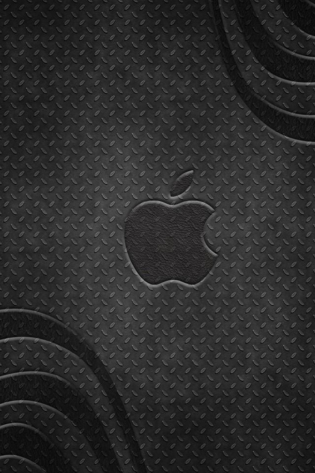 640x960 Apple Metal Logo -  iPhone 4s Wallpaper