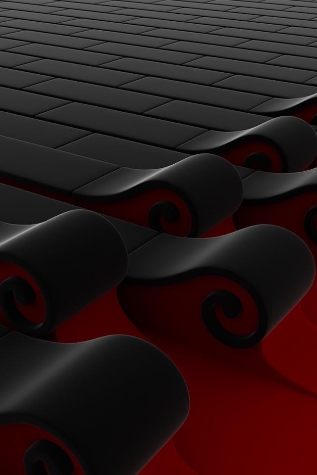 640x960 3D Waves -  iPhone 4s Wallpaper