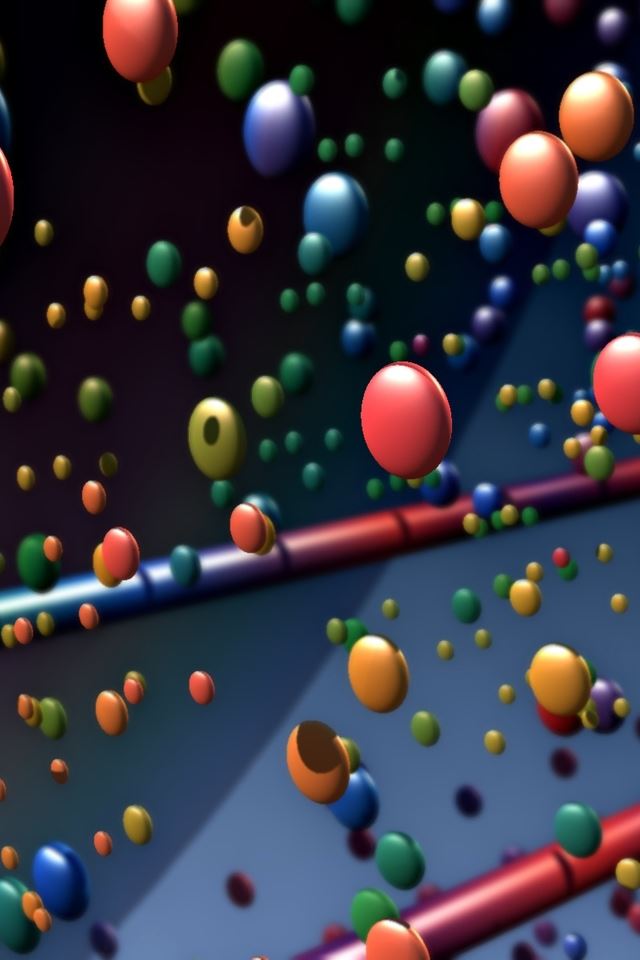640x960 Happy Colorful Balls -  iPhone 4s Wallpaper