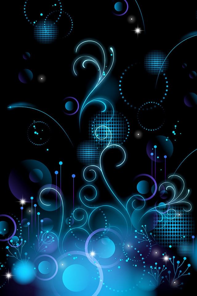 640x960 Bluish - black iPhone 4s Wallpaper