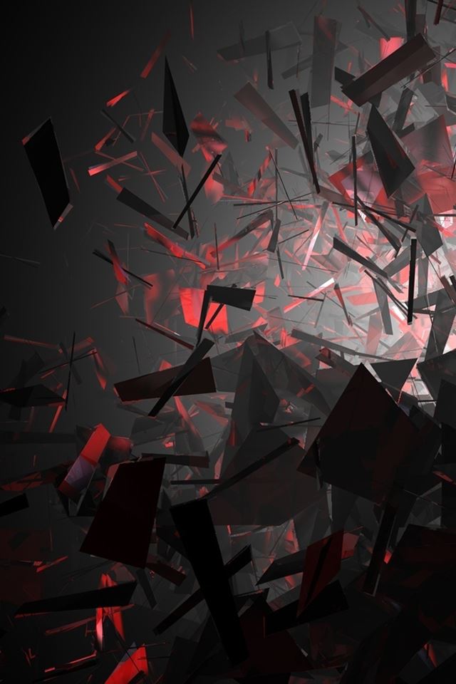 640x960 Black And Red Shapes - gray iPhone 4s Wallpaper