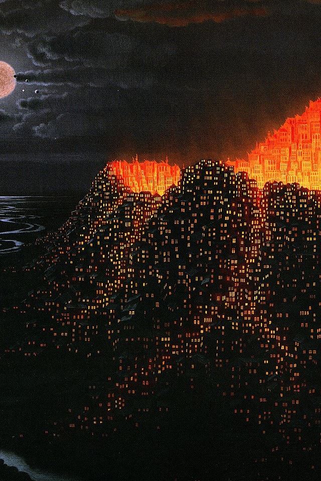 Volcanic eruption iPhone 4s wallpaper 