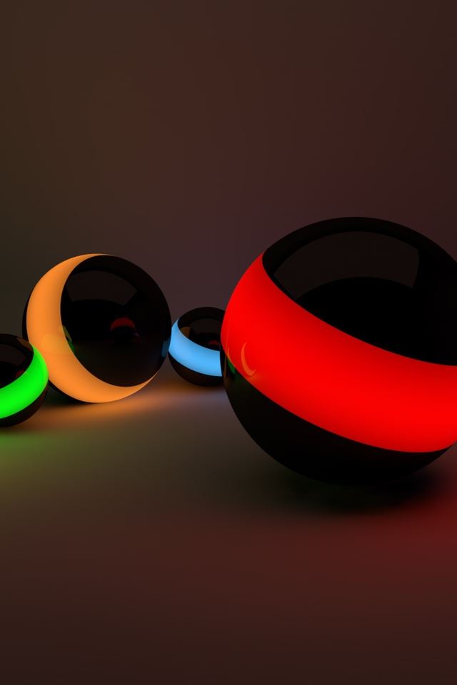 640x960 Balls Lights - roundness iPhone 4s Wallpaper