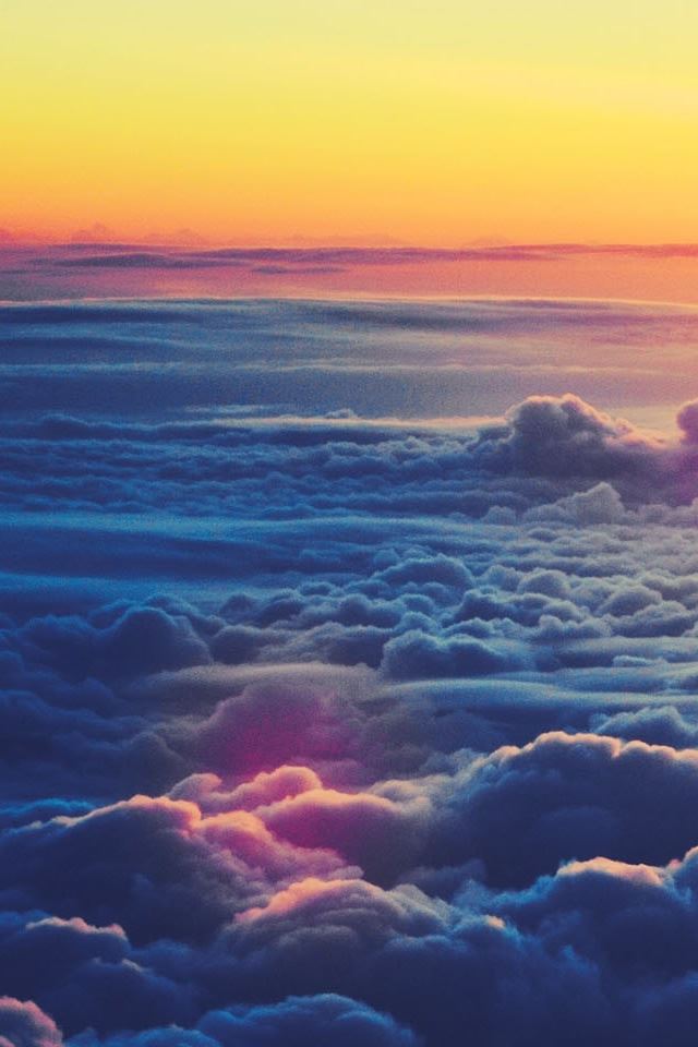 Sunrise Above The Clouds iPhone 4s wallpaper 