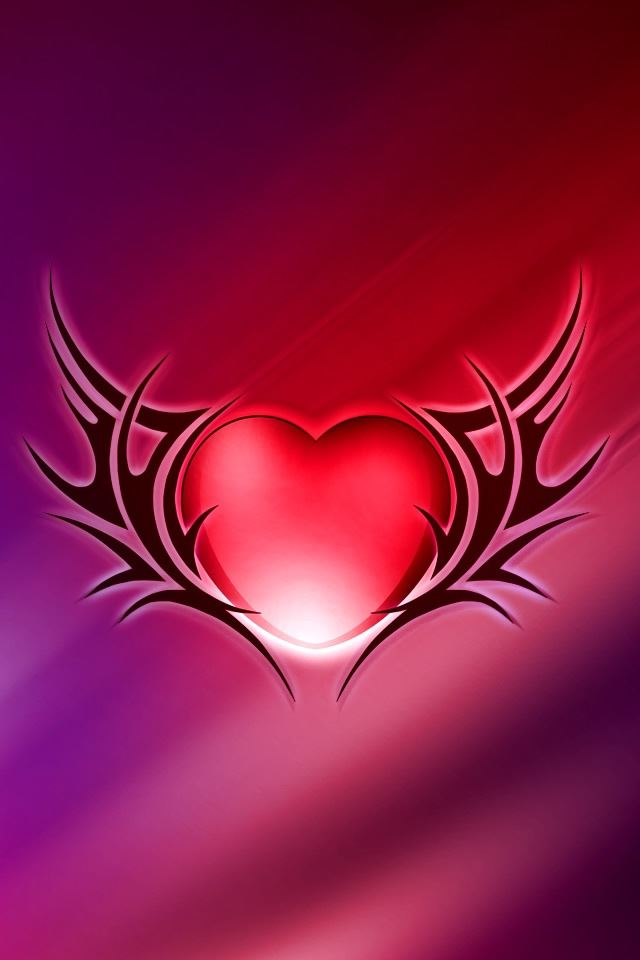 640x960 Wings Of Love -  iPhone 4s Wallpaper