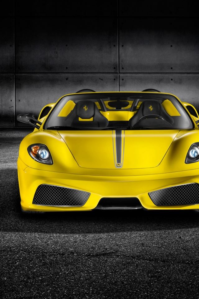 640x960 Yellow Ferrari Scuderia Front - ferrari iPhone 4s Wallpaper