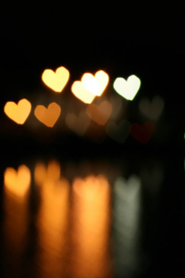 640x960 Heart Bokeh -  iPhone 4s Wallpaper