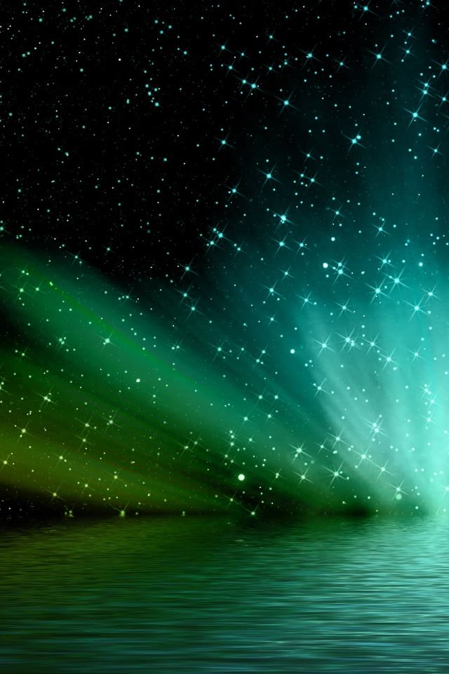 640x960 Aurora Borealis 2 - water iPhone 4s Wallpaper