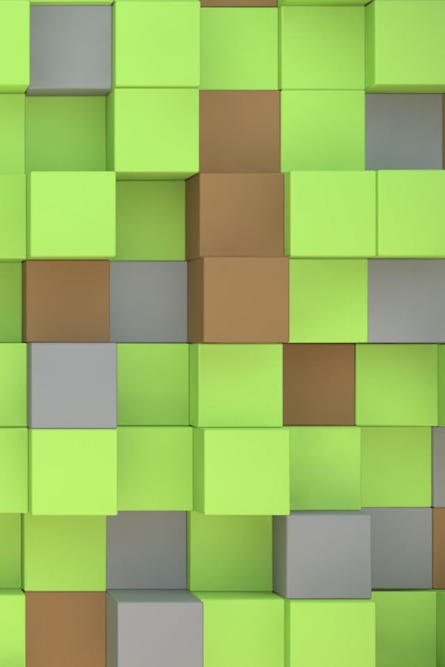 640x960 Minecraft Cubes - minecraft iPhone 4s Wallpaper