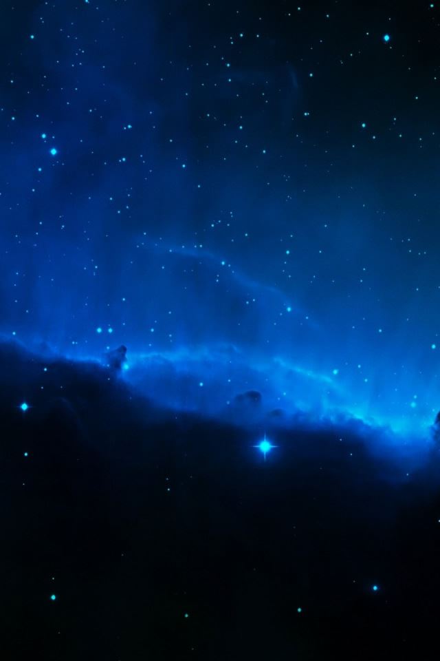 640x960 Nebula Clouds - black iPhone 4s Wallpaper