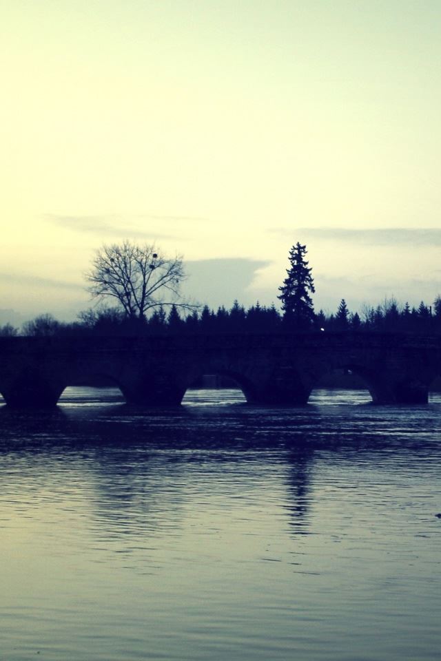 640x960 River 10 - tree iPhone 4s Wallpaper