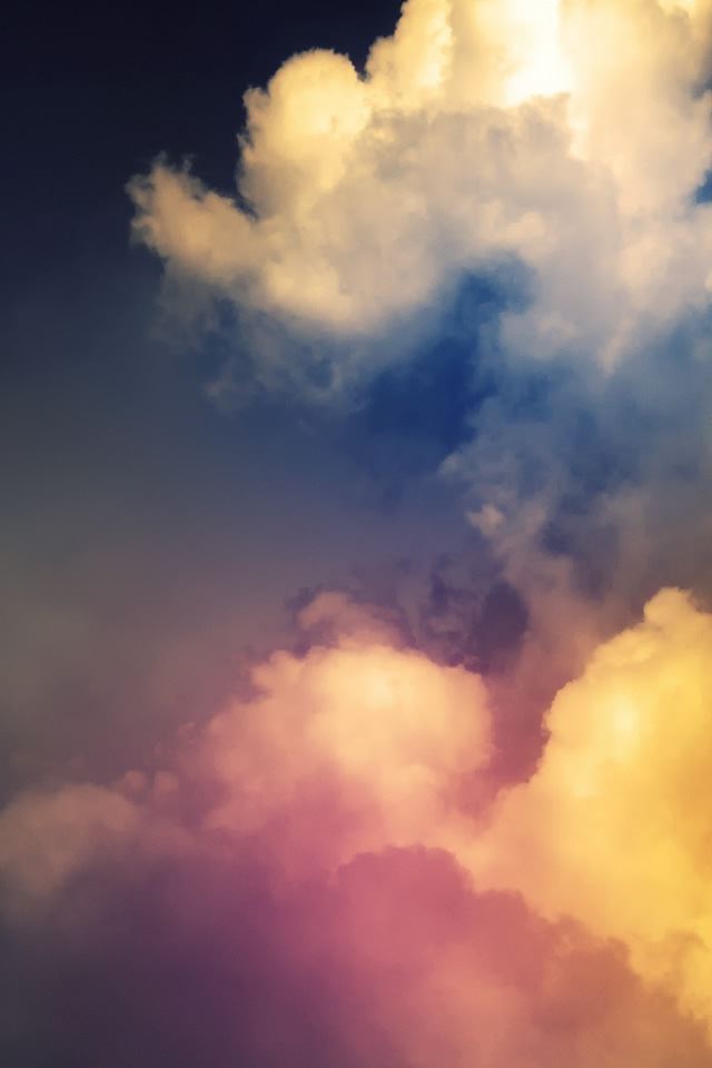 640x960 Rainbow Above Clouds -  iPhone 4s Wallpaper