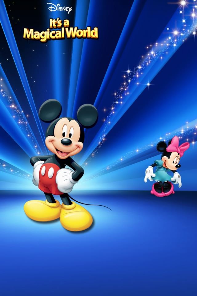 Disney Characters Dark Blue iPhone 4s Wallpapers Free Download