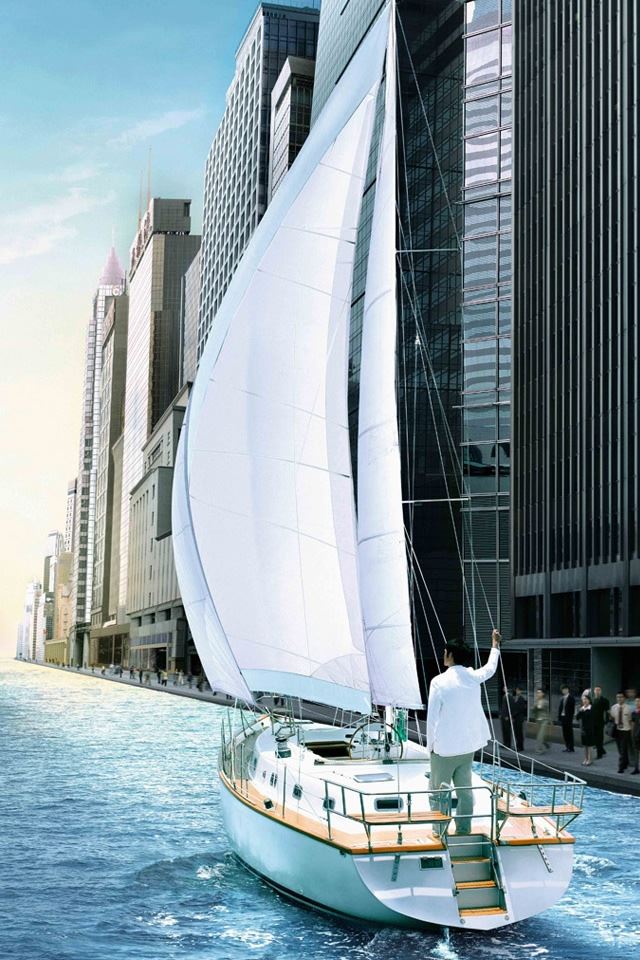 640x960 Boating 2 - man iPhone 4s Wallpaper