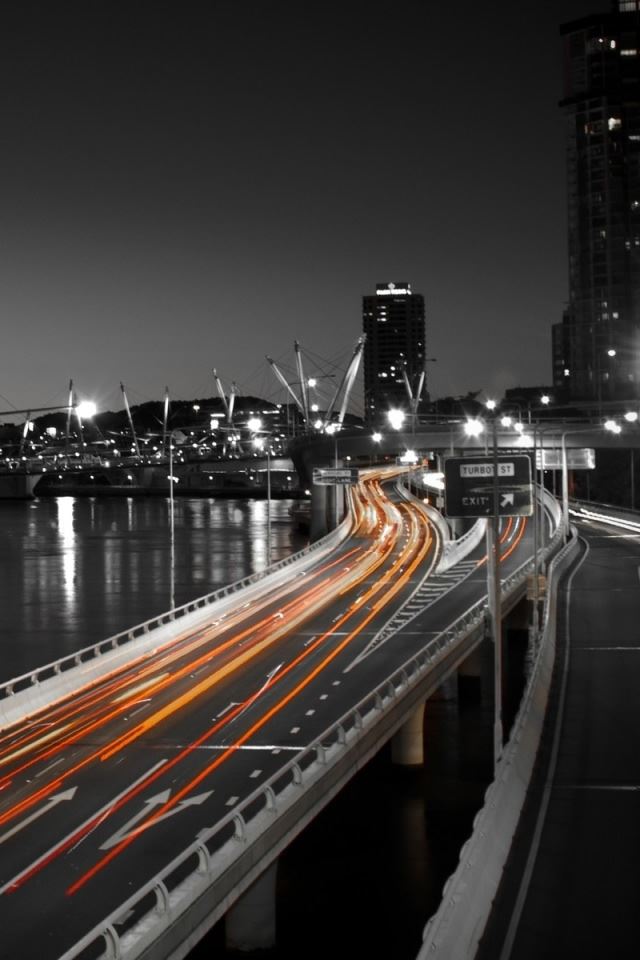 640x960 Light Traces 2 - city iPhone 4s Wallpaper