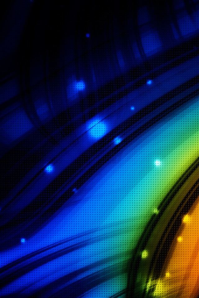 640x960 Abstract Aurora - green iPhone 4s Wallpaper