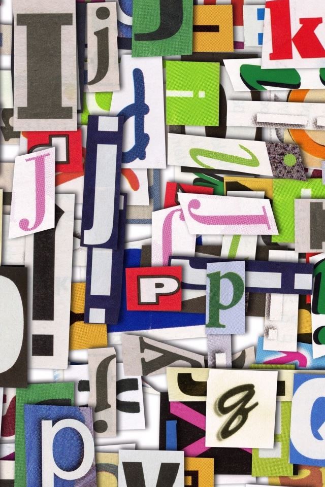 640x960 Colorful Clippings - stack iPhone 4s Wallpaper
