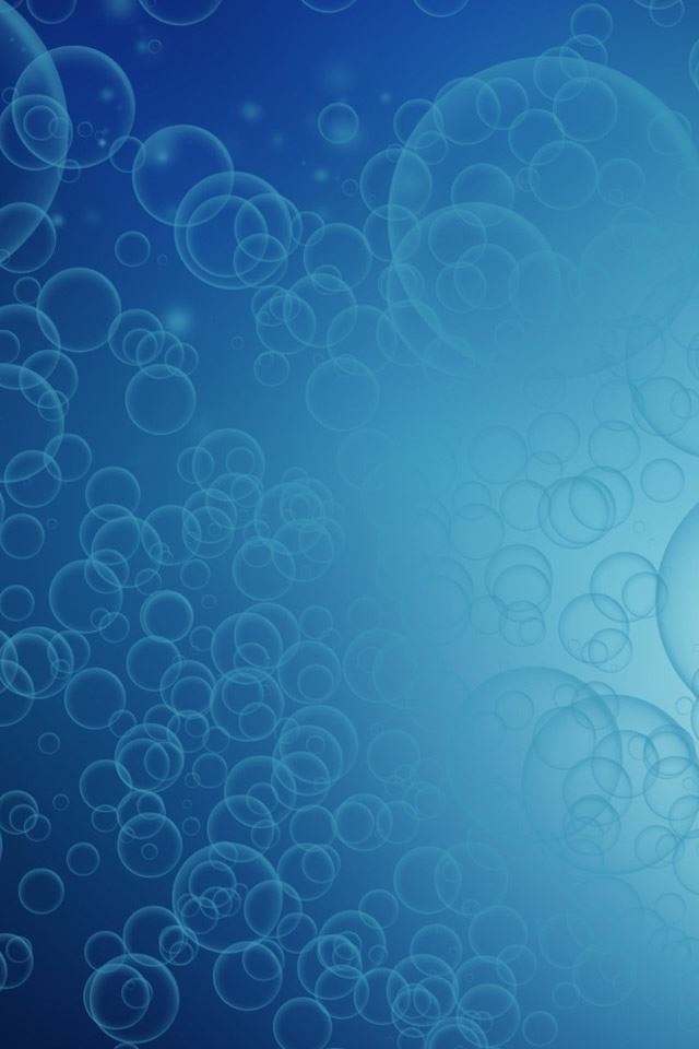640x960 Bubbles - cyan iPhone 4s Wallpaper