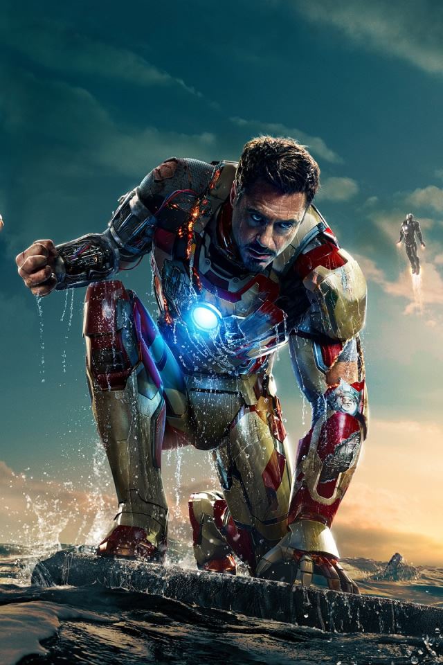 640x960 Iron Man 3 New - black iPhone 4s Wallpaper
