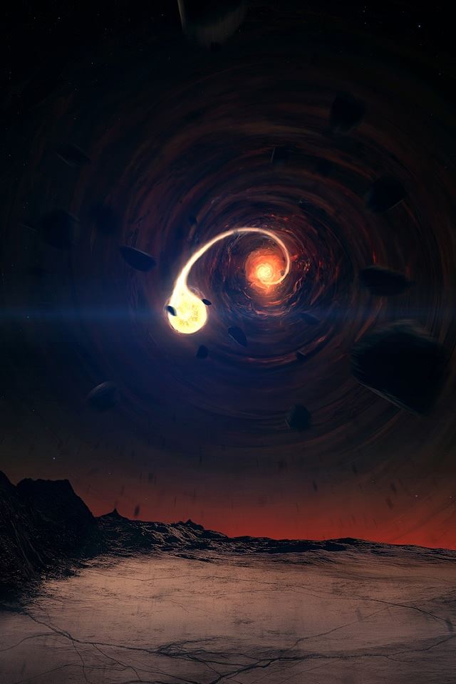 640x960 Black Hole Scene - hole iPhone 4s Wallpaper