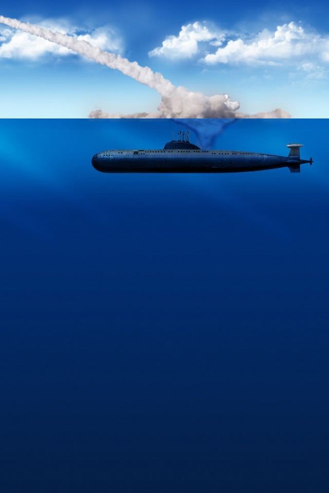 640x960 Sea War - submarine iPhone 4s Wallpaper