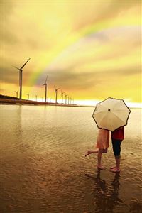 Under the Rainbow Kiss wallpaper