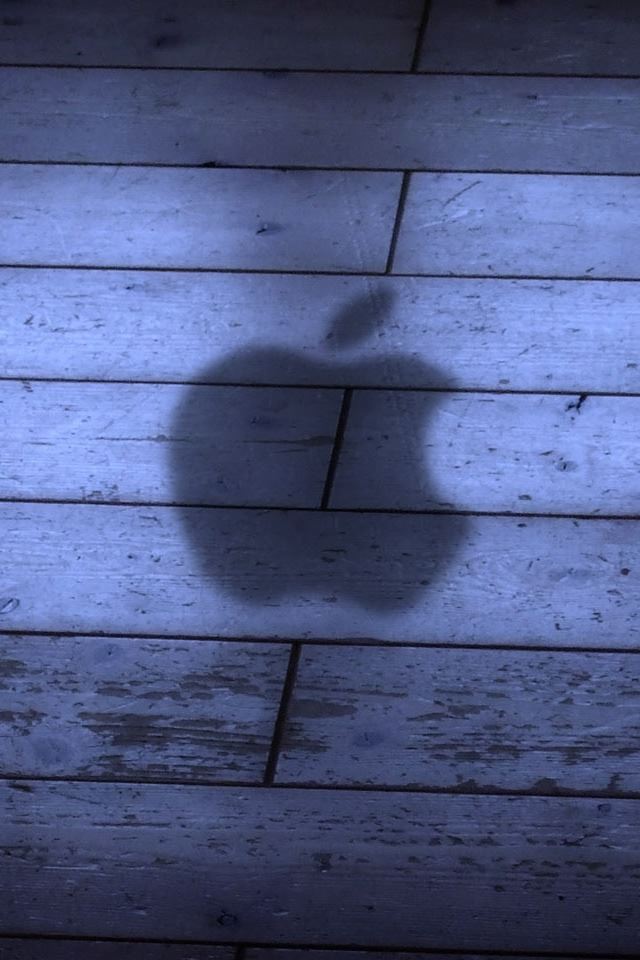 640x960 Apple Logo Shadow - logo iPhone 4s Wallpaper