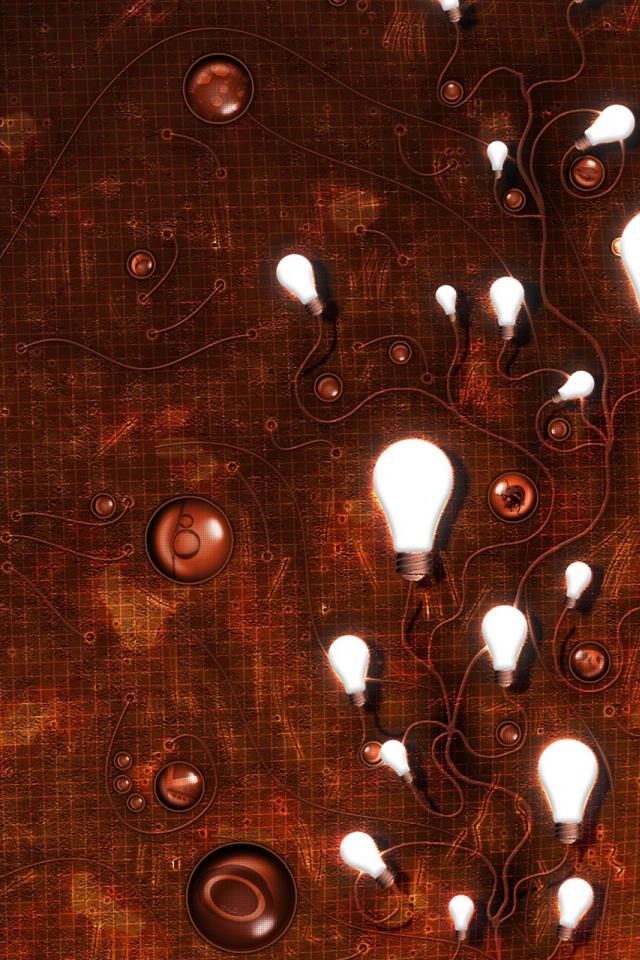 640x960 Dark Lamps - line iPhone 4s Wallpaper