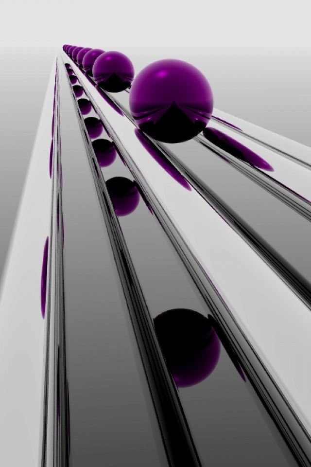 640x960 Abstract Purple Sphere - roundness iPhone 4s Wallpaper