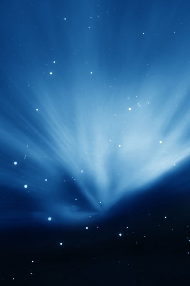 640x960 Apple Sky Blue Aurora - white iPhone 4s Wallpaper