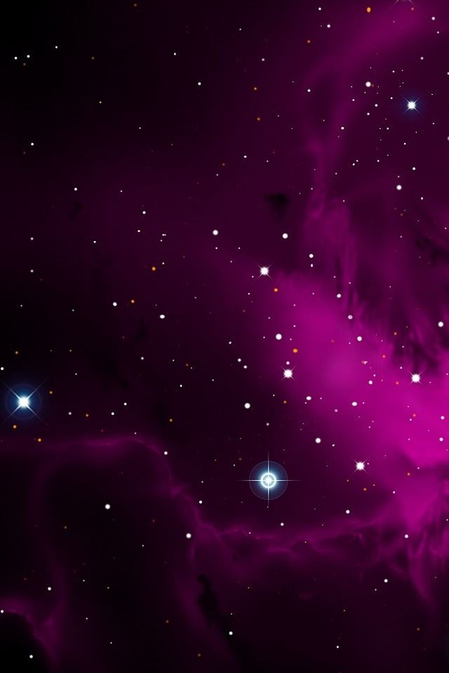 640x960 Purple Galactic Cloud - gray iPhone 4s Wallpaper