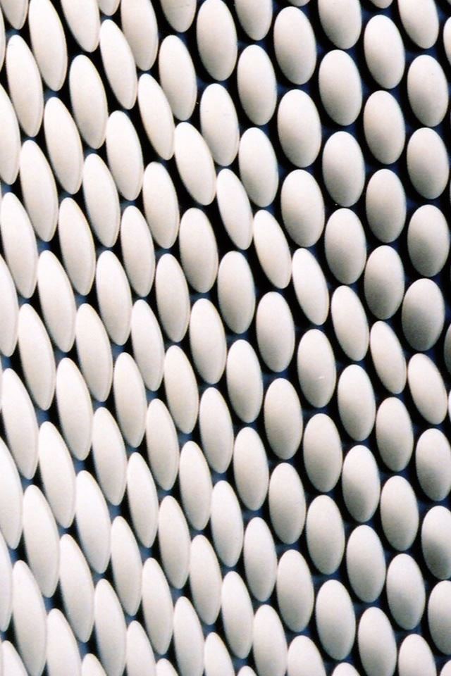 640x960 White Bubbles Widescreen - roundness iPhone 4s Wallpaper