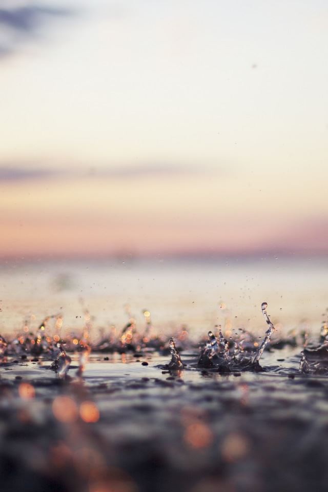 640x960 Let It Rain 3 - droplet iPhone 4s Wallpaper
