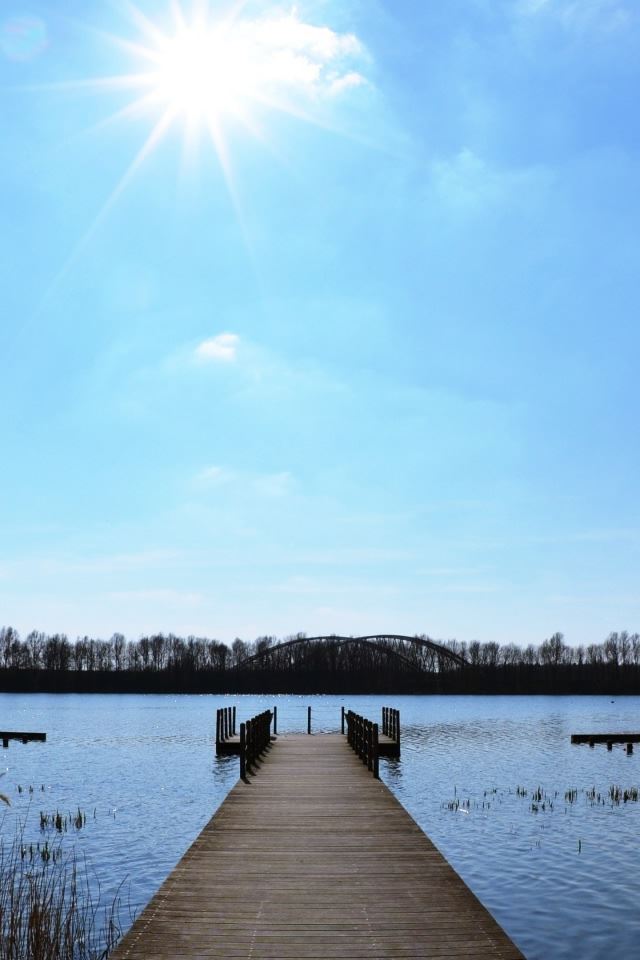 640x960 Pier 6 - sun iPhone 4s Wallpaper