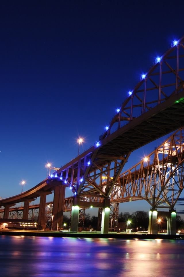 640x960 Blue Water Bridge - bridge iPhone 4s Wallpaper