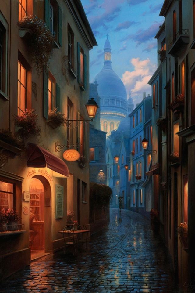 640x960 The Eugeny Lushpin series of works 1 - house iPhone 4s Wallpaper