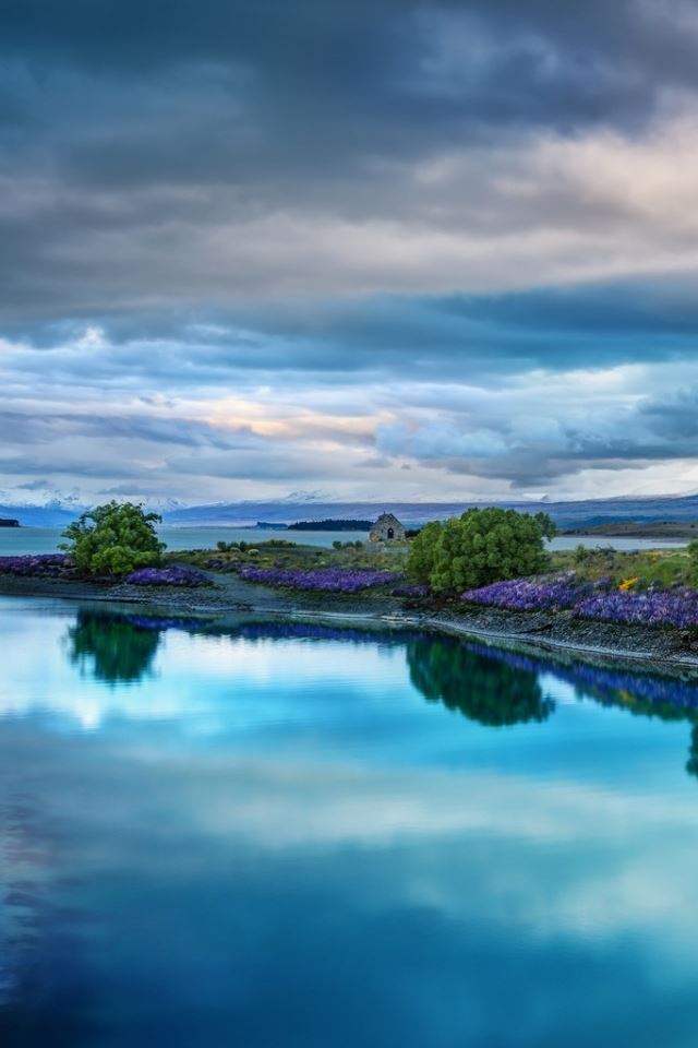 640x960 Calm Blue Landscape - calm iPhone 4s Wallpaper