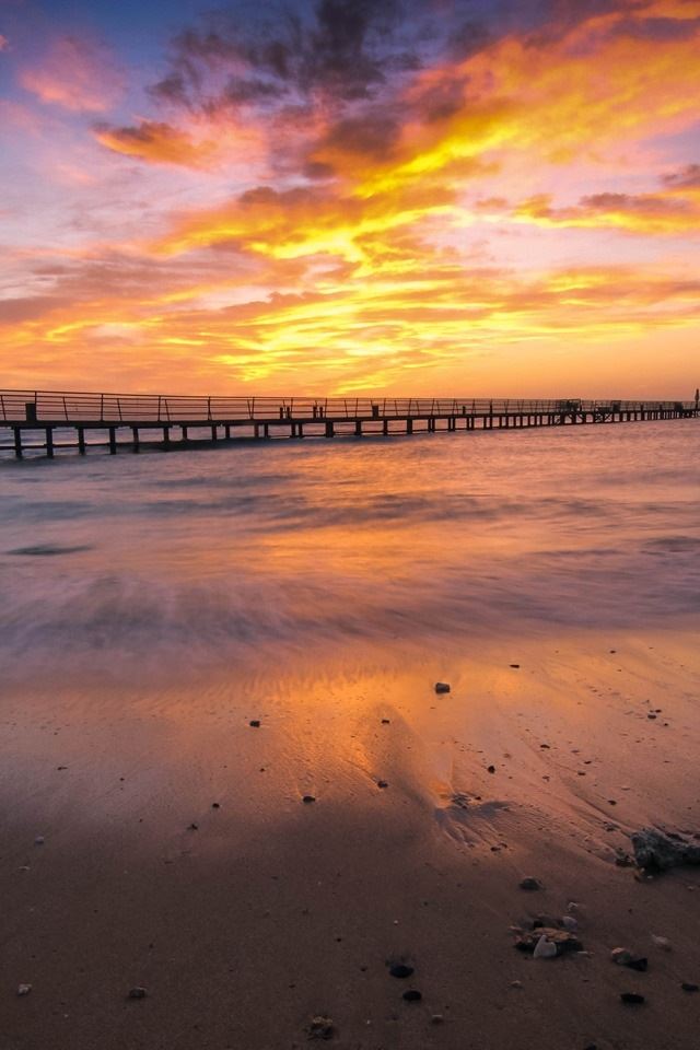 640x960 Sunset beach - sunset iPhone 4s Wallpaper