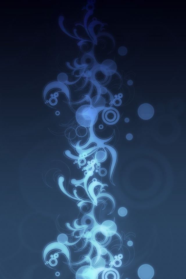 640x960 Light Blue Abstract Design - circle iPhone 4s Wallpaper
