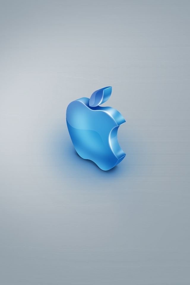 640x960 Blue Apple - apple iPhone 4s Wallpaper