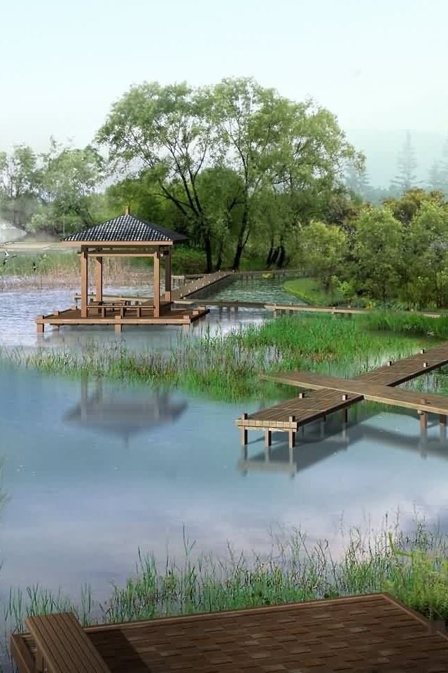 640x960 Nice Spring Maze - pavilion iPhone 4s Wallpaper