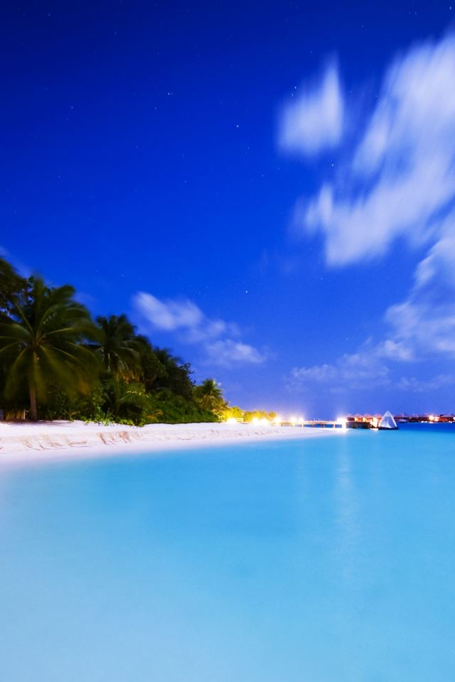 640x960 Maldivian Night - night iPhone 4s Wallpaper