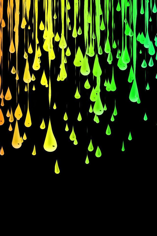 640x960 Colored Drops - drops iPhone 4s Wallpaper