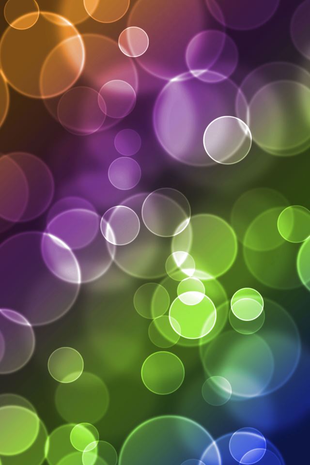 640x960 Color bokeh - circle iPhone 4s Wallpaper