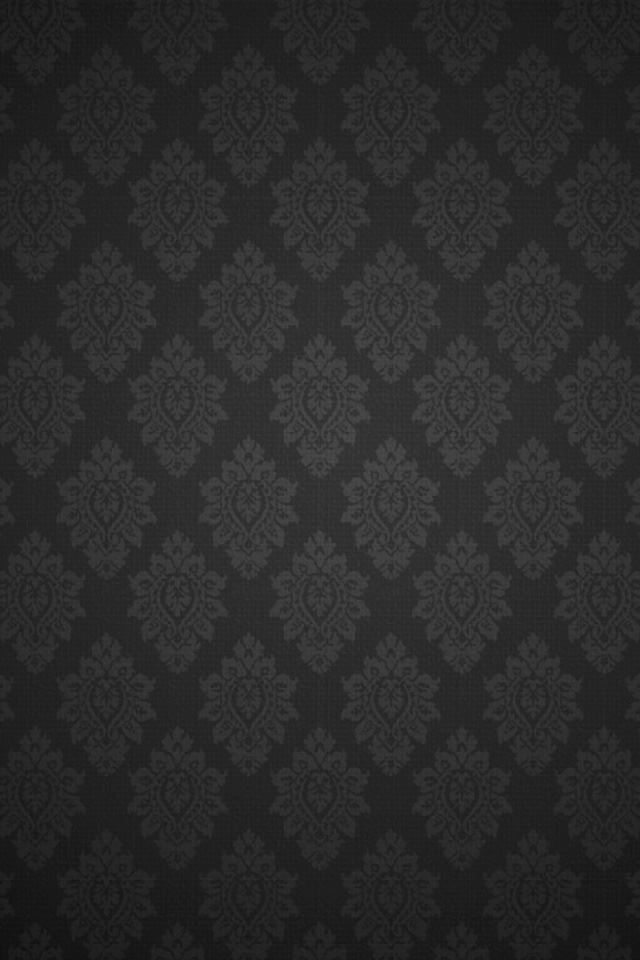 640x960 Black Baroque Pattern - pattern iPhone 4s Wallpaper